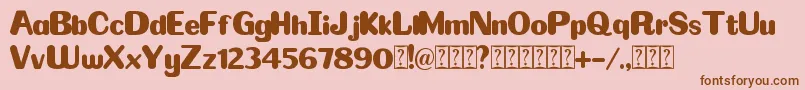 Omelette Font – Brown Fonts on Pink Background