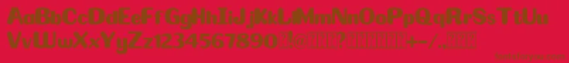 Omelette Font – Brown Fonts on Red Background