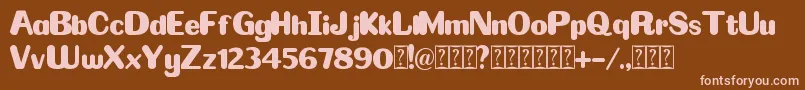Omelette Font – Pink Fonts on Brown Background