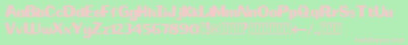 Omelette Font – Pink Fonts on Green Background