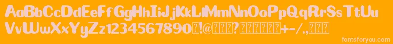 Omelette Font – Pink Fonts on Orange Background