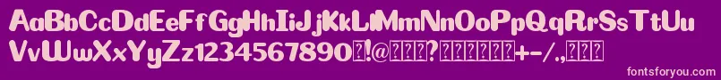 Omelette Font – Pink Fonts on Purple Background