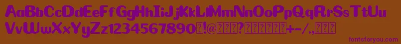 Omelette Font – Purple Fonts on Brown Background