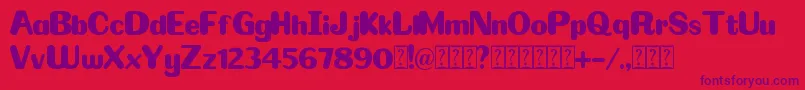 Omelette Font – Purple Fonts on Red Background