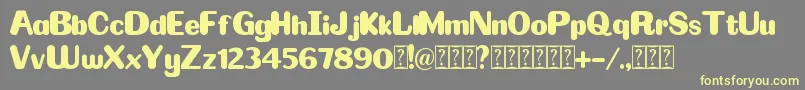 Omelette Font – Yellow Fonts on Gray Background