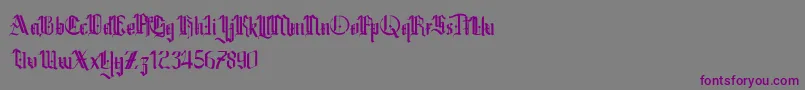 Omerta Font – Purple Fonts on Gray Background