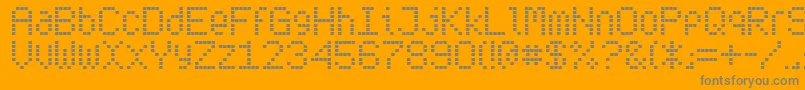 Subwt-Schriftart – Graue Schriften auf orangefarbenem Hintergrund