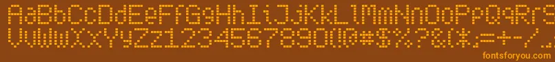 Więcej informacji o czcionce Subwt Czcionka Subwt – pomarańczowe czcionki na brązowym tle
