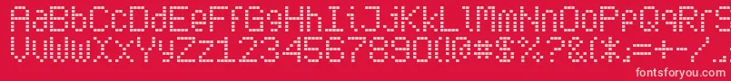 Subwt Font – Pink Fonts on Red Background