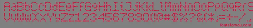 Więcej informacji o czcionce Subwt Czcionka Subwt – czerwone czcionki na szarym tle