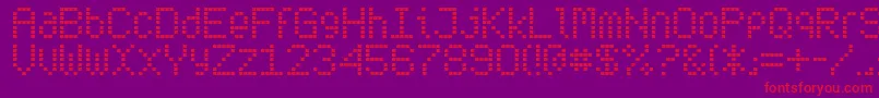 フォントSubwt – 紫の背景に赤い文字