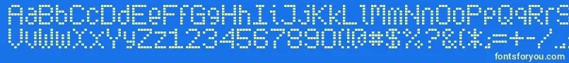 フォントSubwt – 黄色の文字、青い背景