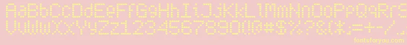 Fonte Subwt – fontes amarelas em um fundo rosa