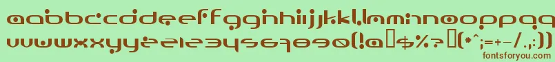 Omicron Font – Brown Fonts on Green Background