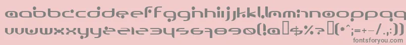 フォントOmicron – ピンクの背景に灰色の文字