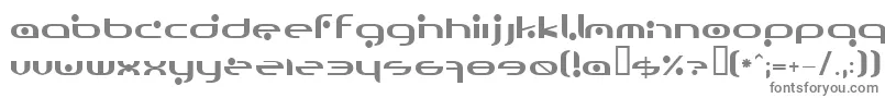 Omicron-fontti – harmaat kirjasimet valkoisella taustalla