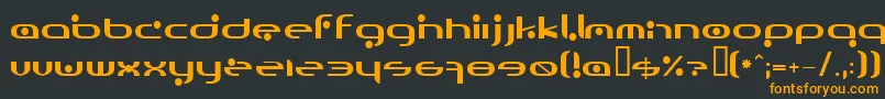 フォントOmicron – 黒い背景にオレンジの文字