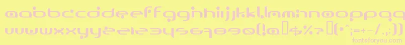 Omicron Font – Pink Fonts on Yellow Background