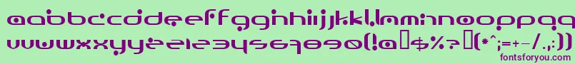 Omicron Font – Purple Fonts on Green Background