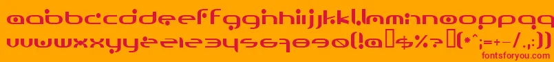 フォントOmicron – オレンジの背景に赤い文字