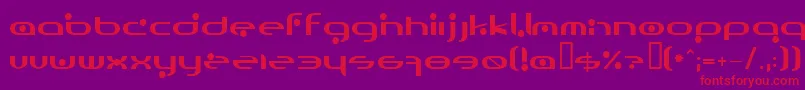 Omicron Font – Red Fonts on Purple Background