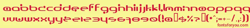 Omicron Font – Red Fonts on Yellow Background