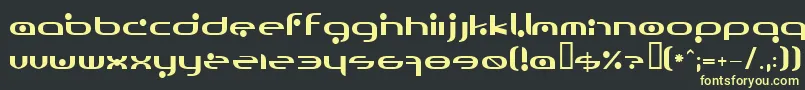 フォントOmicron – 黒い背景に黄色の文字