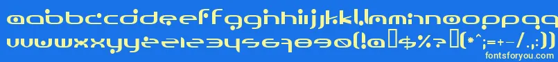 フォントOmicron – 黄色の文字、青い背景