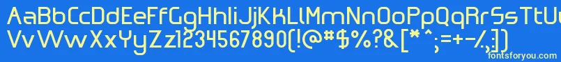 Omicz    Font – Yellow Fonts on Blue Background