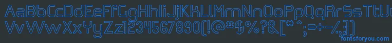フォントOmiczh   – 黒い背景に青い文字