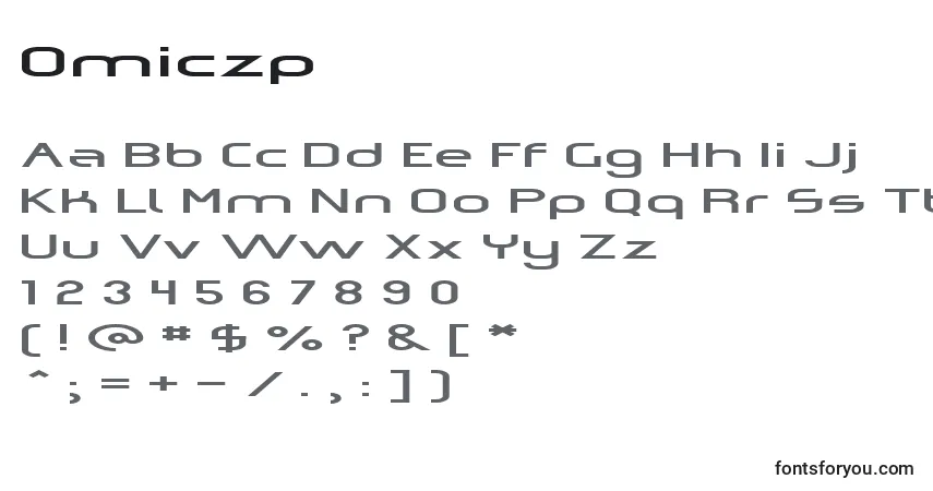 Schriftart Omiczp   (136043) – Alphabet, Zahlen, spezielle Symbole