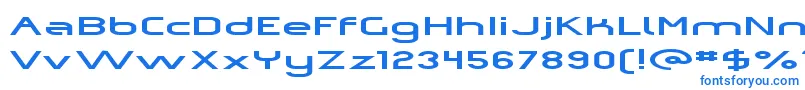 フォントOmiczp   – 白い背景に青い文字