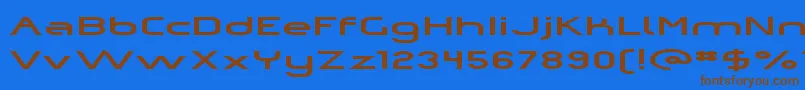 Omiczp   Font – Brown Fonts on Blue Background