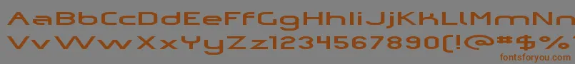 Omiczp  -Schriftart – Braune Schriften auf grauem Hintergrund