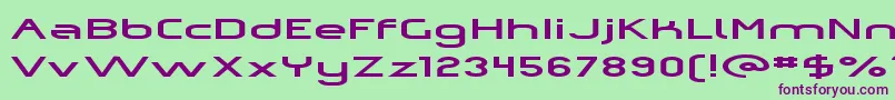 Omiczp   Font – Purple Fonts on Green Background