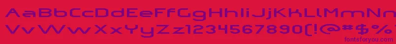 フォントOmiczp   – 赤い背景に紫のフォント