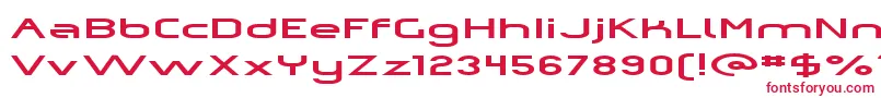 フォントOmiczp   – 白い背景に赤い文字