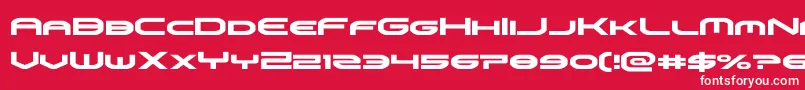 omniboy Font – White Fonts on Red Background