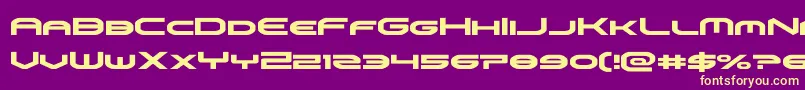 omniboy Font – Yellow Fonts on Purple Background