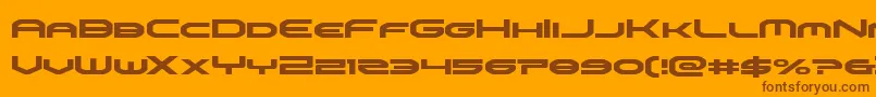omniboy Font – Brown Fonts on Orange Background