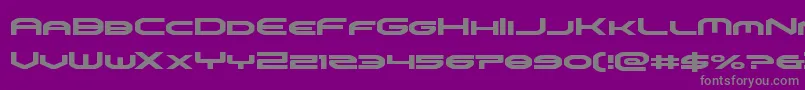 omniboy-Schriftart – Graue Schriften auf violettem Hintergrund