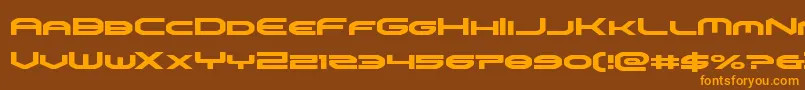 omniboy Font – Orange Fonts on Brown Background