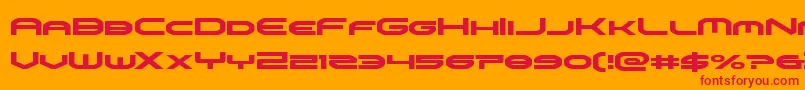 omniboy Font – Red Fonts on Orange Background