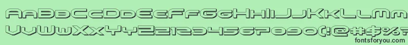 omniboy3d Font – Black Fonts on Green Background