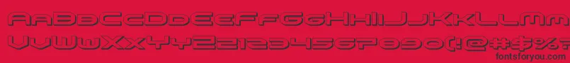 omniboy3d Font – Black Fonts on Red Background