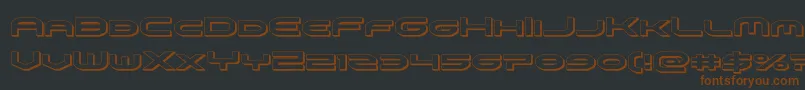 omniboy3d-fontti – ruskeat fontit mustalla taustalla