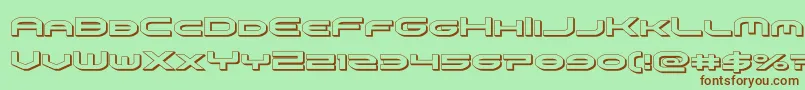 omniboy3d Font – Brown Fonts on Green Background