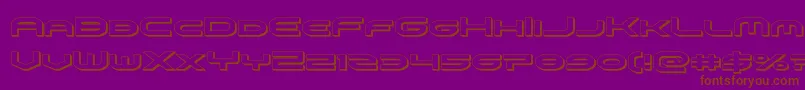 omniboy3d Font – Brown Fonts on Purple Background