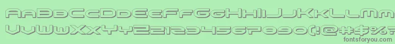 omniboy3d Font – Gray Fonts on Green Background