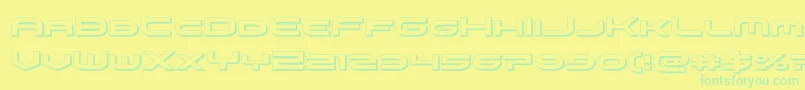 omniboy3d Font – Green Fonts on Yellow Background